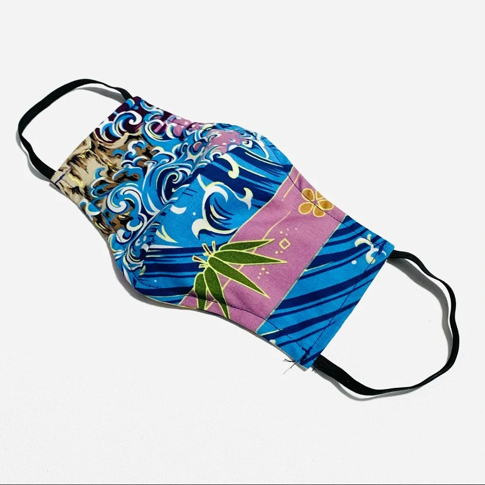 NEW Handmade Purple Swan Print Face Mask